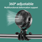 USB Desktop Folding Fan Outdoor Baby Stroller Handheld Fan Summer Mute Small Multifunctional Octopus Mini Fan Flexible Tripod for Stroller Student Bed Desk Bike Crib Car Rides USB or Battery Powered Safe Quiet and Long Lasting Fan Stevvex