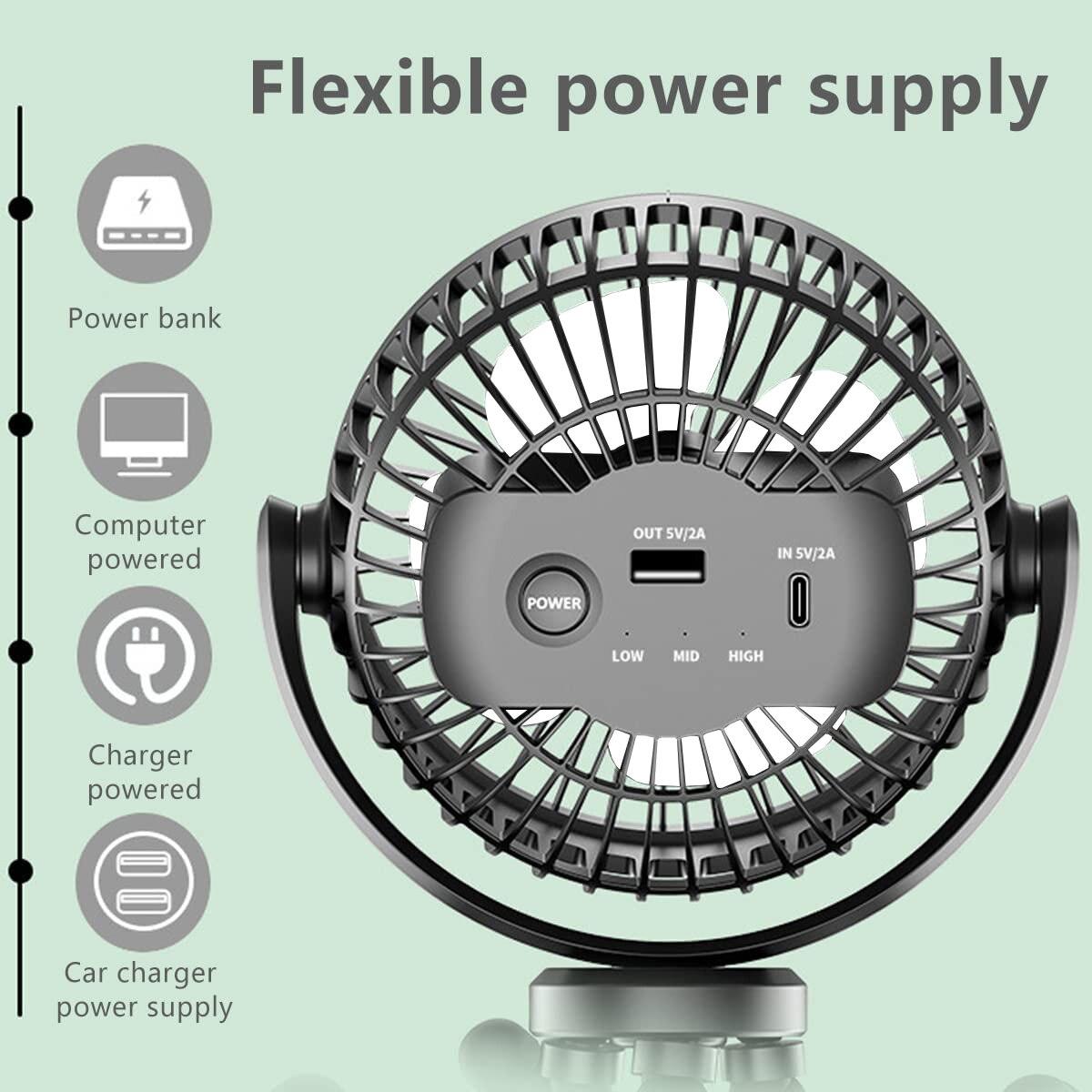 USB Desktop Folding Fan Outdoor Baby Stroller Handheld Fan Summer Mute Small Multifunctional Octopus Mini Fan Flexible Tripod for Stroller Student Bed Desk Bike Crib Car Rides USB or Battery Powered Safe Quiet and Long Lasting Fan Stevvex