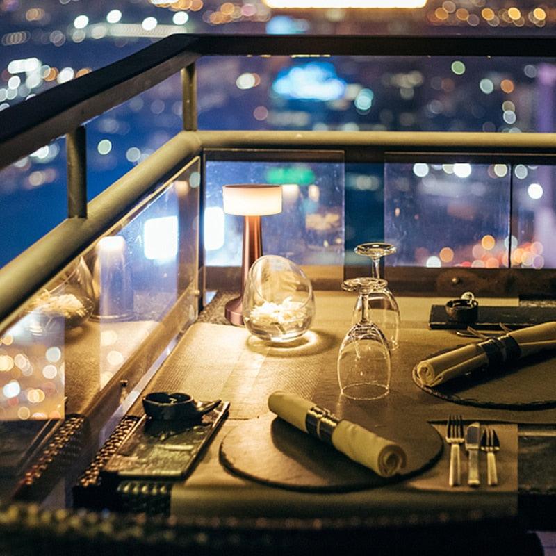 USB Dimming Bar Desk Lamp Hotel Coffee Shop Wireless Charging Touch Bedroom Bedside LED Restaurant Table Lights Art Night Light Decorative Table Lamp Cute Study Lamps for Bedroom Décor Stevvex