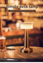 USB Dimming Bar Desk Lamp Hotel Coffee Shop Wireless Charging Touch Bedroom Bedside LED Restaurant Table Lights Art Night Light Decorative Table Lamp Cute Study Lamps for Bedroom Décor Stevvex