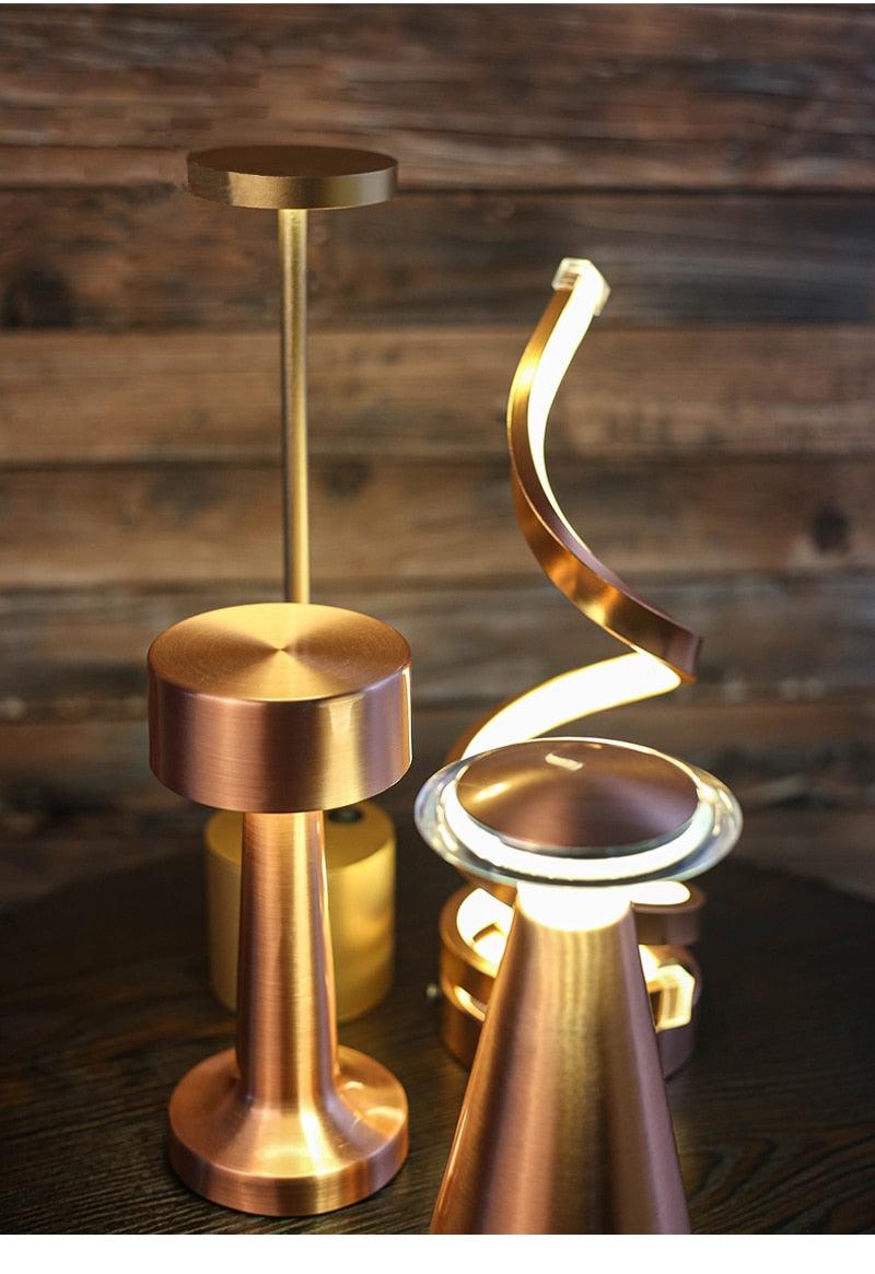 USB Dimming Bar Desk Lamp Hotel Coffee Shop Wireless Charging Touch Bedroom Bedside LED Restaurant Table Lights Art Night Light Decorative Table Lamp Cute Study Lamps for Bedroom Décor Stevvex