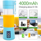 USB Electric Juicer Mini Portable Blender Electric Usb Juice Maker Juicer Bottle Blender Grinder Mixer Rechargeable Juicer Bottle Fruit Mixers Fruit Extractors Multifunction Juice Maker Machine Blender Smoothies Stevvex