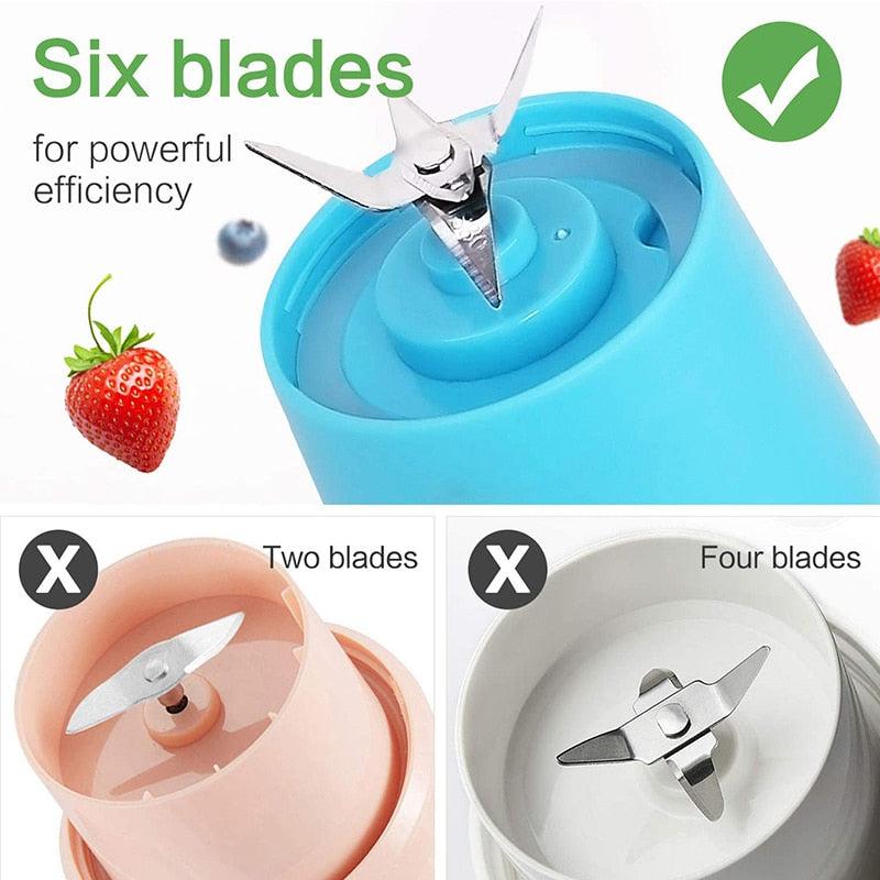 USB Electric Juicer Mini Portable Blender Electric Usb Juice Maker Juicer Bottle Blender Grinder Mixer Rechargeable Juicer Bottle Fruit Mixers Fruit Extractors Multifunction Juice Maker Machine Blender Smoothies Stevvex