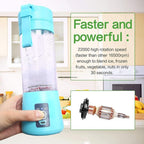 USB Electric Juicer Mini Portable Blender Electric Usb Juice Maker Juicer Bottle Blender Grinder Mixer Rechargeable Juicer Bottle Fruit Mixers Fruit Extractors Multifunction Juice Maker Machine Blender Smoothies Stevvex