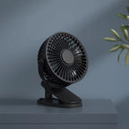 USB Mini Fan Mini Student Class Dormitory Quiet Office Desktop Clip Charging Fan Ultra Long Range Silent Clip Fan Rechargeable Fan with 3 Speeds Strong Clamp 360°Rotate Personal Fan for Office Home Stevvex