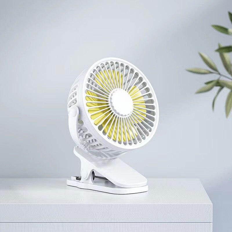 USB Mini Fan Mini Student Class Dormitory Quiet Office Desktop Clip Charging Fan Ultra Long Range Silent Clip Fan Rechargeable Fan with 3 Speeds Strong Clamp 360°Rotate Personal Fan for Office Home Stevvex