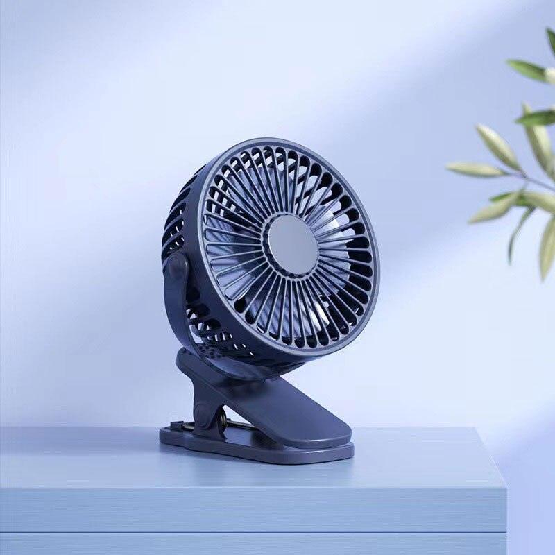 USB Mini Fan Mini Student Class Dormitory Quiet Office Desktop Clip Charging Fan Ultra Long Range Silent Clip Fan Rechargeable Fan with 3 Speeds Strong Clamp 360°Rotate Personal Fan for Office Home Stevvex