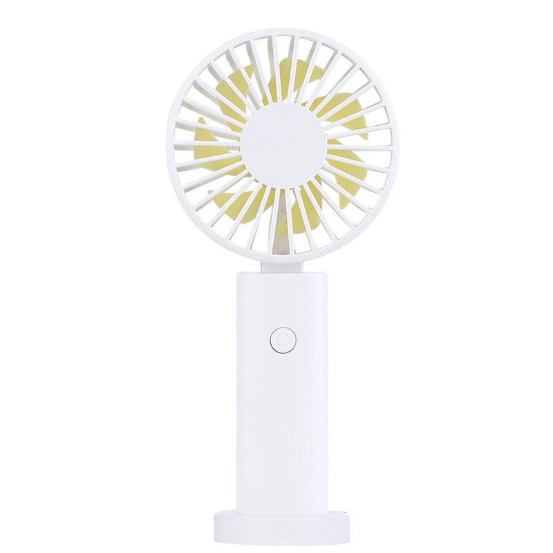 USB Mini Fan Portable Pocket Fan Cartoon Handheld Desktop Rechargeable Standing Fan Three Gear Wind Speed Regulation Battery Operated USB Small Fan with 3 Speeds for Home Office Car Outdoor Travel Stevvex