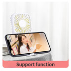 USB Mini Fan Portable Pocket Fan Cartoon Handheld Desktop Rechargeable Standing Fan Three Gear Wind Speed Regulation Battery Operated USB Small Fan with 3 Speeds for Home Office Car Outdoor Travel Stevvex
