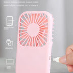 USB Mini Fan Portable Pocket Fan Cartoon Handheld Desktop Rechargeable Standing Fan Three Gear Wind Speed Regulation Battery Operated USB Small Fan with 3 Speeds for Home Office Car Outdoor Travel Stevvex