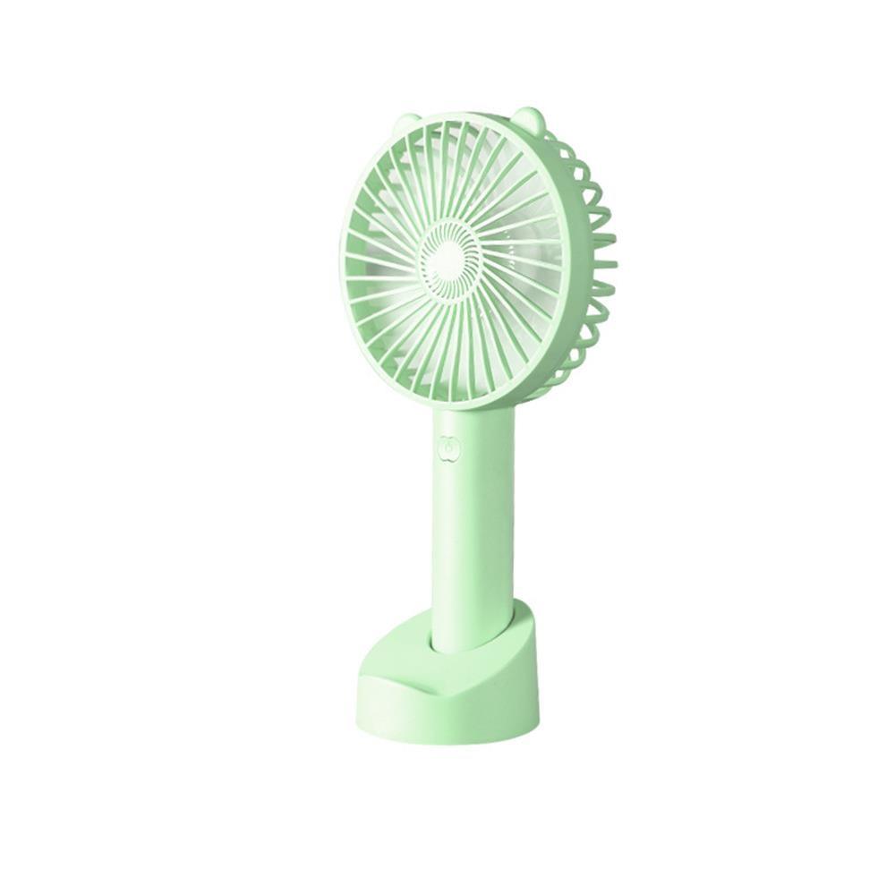 USB Mini Handheld Fan Cooler Portable Small Charging Fan Mini Silent Charging Desk Dormitory Office Student Gifts Long Personal Small Desk Fan with Base, Lightweight Rechargeable USB Handheld Fan Stevvex