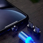 USB Phone  Magnet Phone Charger Cord Cable Car Phone Charger Mobile USB Magnetic Cable Micro USB Phones Cable Car Data Line Streamer Data Cable Fast Charging 360 Degree Magnetic USB Magnetic Cable Micro USB Magnet Phone Charger Cord Stevvex