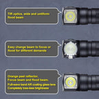 USB Rechargeable Adjustable Flashlight LED Tactical Flashlights With CREE LED Waterproof High Lumens Flashlight For Home Camping Security Electric Cut Use Stevvex