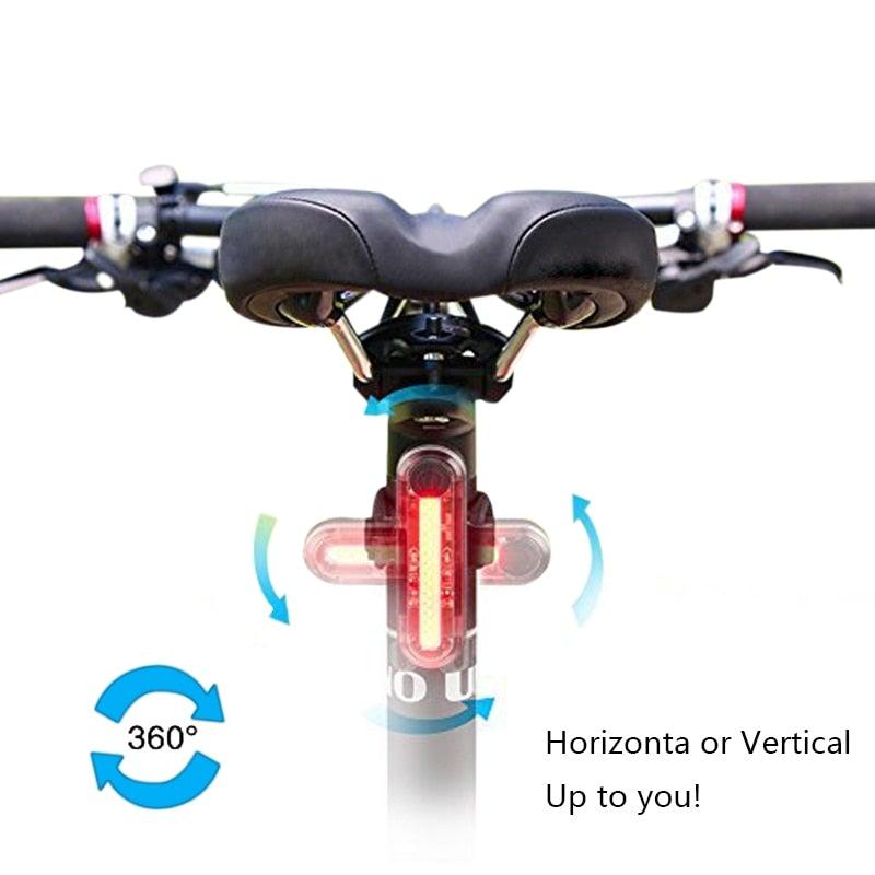 USB Rechargeable Handlebar Headlight Front Bike Light LED Lamp Built-In Rechargeable Bike Light Front And Rear Super Bright Bicycle Headlight And Tail Light Set 4 Lighting Modes