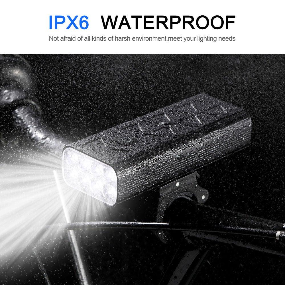 USB Rechargeable Handlebar Headlight Front Bike Light LED Lamp Built-In Rechargeable Bike Light Front And Rear Super Bright Bicycle Headlight And Tail Light Set 4 Lighting Modes