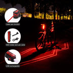 USB Rechargeable Handlebar Headlight Front Bike Light LED Lamp Built-In Rechargeable Bike Light Front And Rear Super Bright Bicycle Headlight And Tail Light Set 4 Lighting Modes