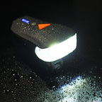 USB Rechargeable Headlight USB Flashlight Bike Bicycle 2LEDs 5modes Smart Sensor Super Bright Bike Light Front And Back Night Riding Spot lamp Electric Car Front Torch For Adults Kids Men Women Stevvex