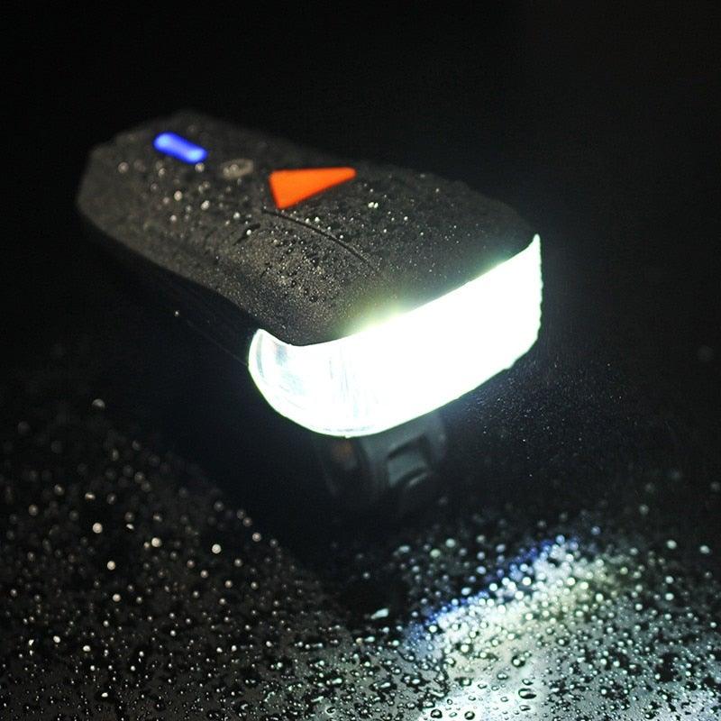 USB Rechargeable Headlight USB Flashlight Bike Bicycle 2LEDs 5modes Smart Sensor Super Bright Bike Light Front And Back Night Riding Spot lamp Electric Car Front Torch For Adults Kids Men Women Stevvex