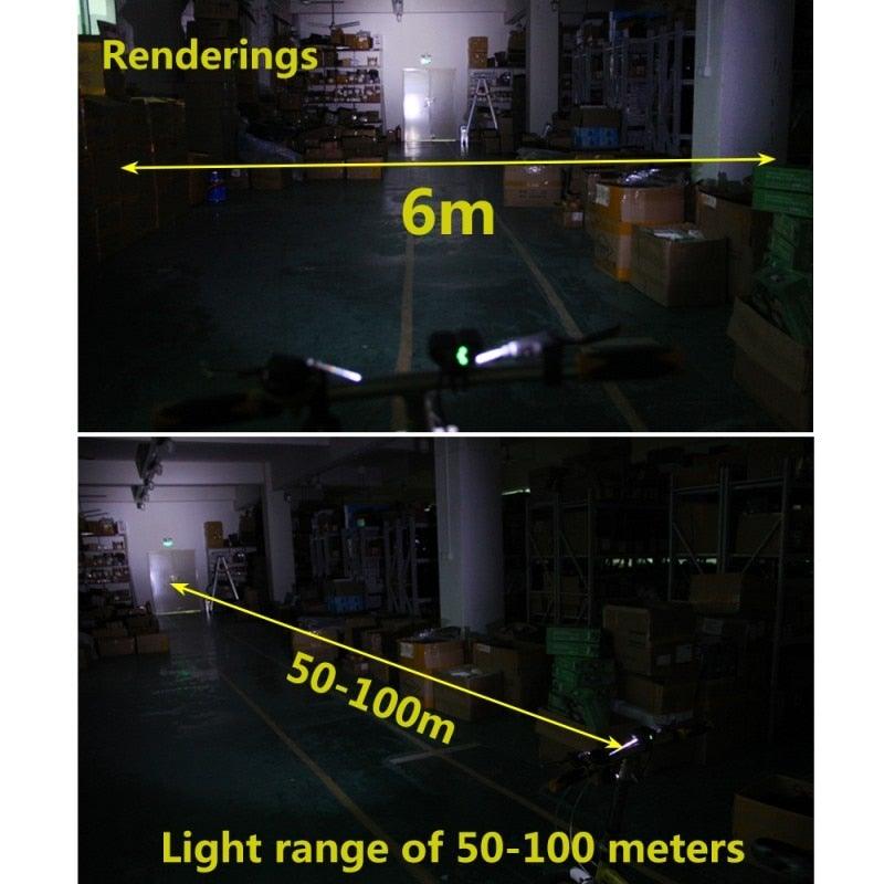 USB Waterproof Bike Light LED Front Bicycle Headlight Dual Lamps Super Bright LED Cycling Bike Light Front Headlight 4 Modes Bikelight Headlamp Rechargeable USB Led Lamp 8000LM Stevvex