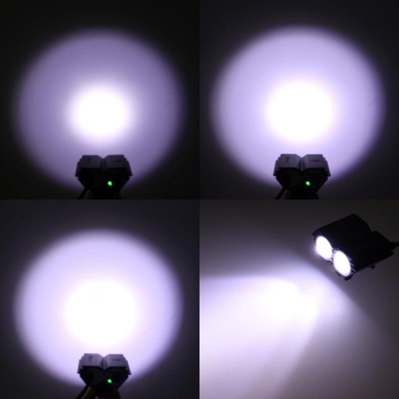 USB Waterproof Bike Light LED Front Bicycle Headlight Dual Lamps Super Bright LED Cycling Bike Light Front Headlight 4 Modes Bikelight Headlamp Rechargeable USB Led Lamp 8000LM Stevvex