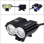 USB Waterproof Bike Light LED Front Bicycle Headlight Dual Lamps Super Bright LED Cycling Bike Light Front Headlight 4 Modes Bikelight Headlamp Rechargeable USB Led Lamp 8000LM Stevvex