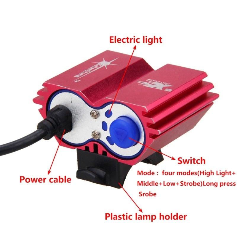 USB Waterproof Bike Light LED Front Bicycle Headlight Dual Lamps Super Bright LED Cycling Bike Light Front Headlight 4 Modes Bikelight Headlamp Rechargeable USB Led Lamp 8000LM Stevvex