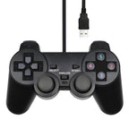 USB Wired Controller Gamepad For Computer Laptop Joystick Black Vibration PC Game Joystick Double Vibration Feedback Motors Fit for PC Computer Stevvex