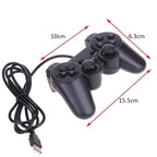 USB Wired Controller Gamepad For Computer Laptop Joystick Black Vibration PC Game Joystick Double Vibration Feedback Motors Fit for PC Computer Stevvex