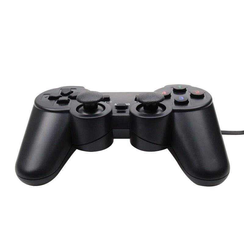USB Wired Controller Gamepad For Computer Laptop Joystick Black Vibration PC Game Joystick Double Vibration Feedback Motors Fit for PC Computer Stevvex