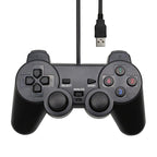 USB Wired Controller Gamepad For Computer Laptop Joystick Black Vibration PC Game Joystick Double Vibration Feedback Motors Fit for PC Computer Stevvex
