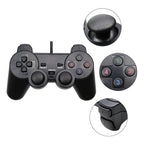 USB Wired Controller Gamepad For Computer Laptop Joystick Black Vibration PC Game Joystick Double Vibration Feedback Motors Fit for PC Computer Stevvex