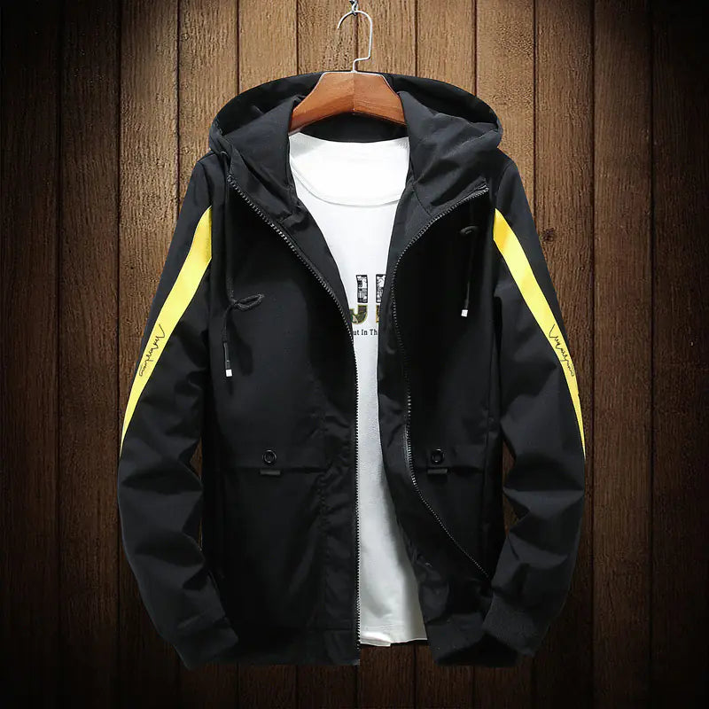 Men's Color Block Hooded Jacket Pi-Mart