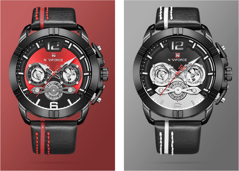 Waterproof  Quartz  Man Leather Sport Wrist Watch  Luxury Unique Design Perfect Gift - SJB-DIAMOND ELITES