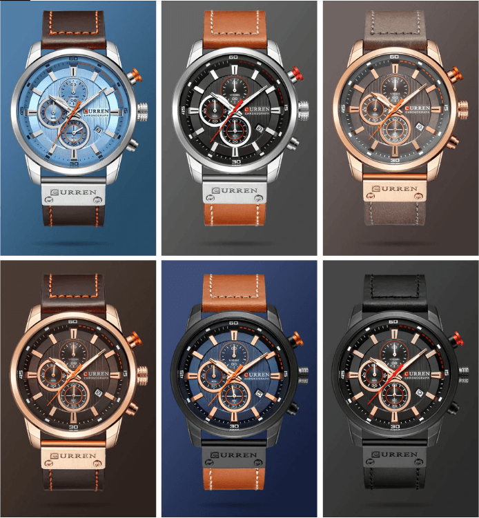 Men's Waterproof Elegant Sport Watch With Chronometers Day View, Leather  Belts And Hardlex Scratch Resistant Glass Perfect Gift For Him Stevvex
