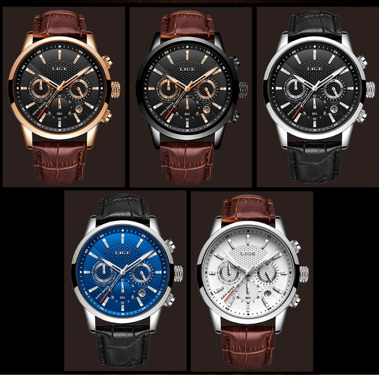Men's  Waterproof Watch With Chronometers Day View Sport Analog Watches Excellent Look Perfect Gift For Him Stevvex
