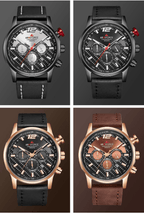 Mens Waterproof Sport Watch With Chronometers Day View And Cross-Matte Background Modern Man Watch Stevvex