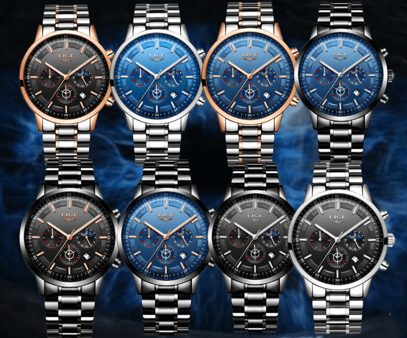 Men's Waterproof  Watch With Chronometers And Date Display Unique Design Perfect Gift Stevvex