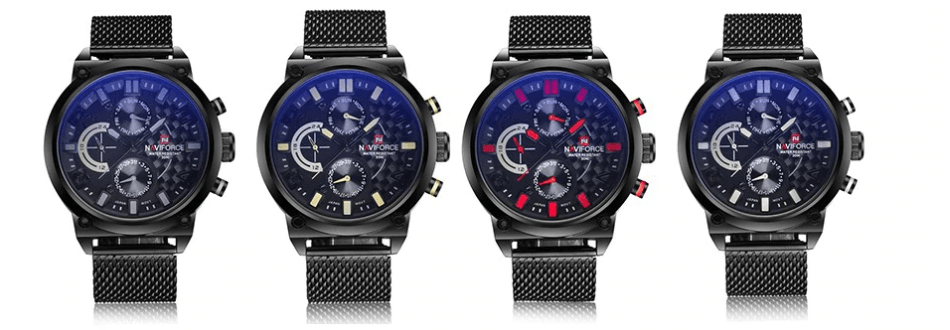 Men's Multifunction Analog Quartz Watches Waterproof Wrist Watch With Stainless Steel Mesh Band Excellent Design Perfect Gift - SJB-DIAMOND ELITES