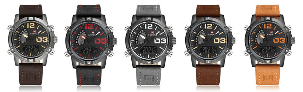 Men's Multifunction Digital Analog Waterproof Watch With Alarm And Automatic Time Zones Unique Design Excellent Gift - SJB-DIAMOND ELITES