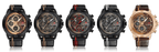 Men's  Sports Waterproof Watch With Chronometers And Leather Belt Multifunction Wristwatch Unique Design Perfect Gift - SJB-DIAMOND ELITES