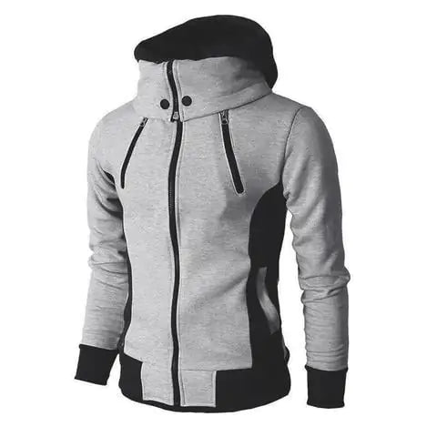 Men's Zip Up Hooded Jacket - Casual Slim Sports Cardigan Pi-Mart