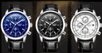 Men's  Waterproof Watch With Chronometers Date Display And Fluorescent Pointers Excellent Look Perfect Gift Stevvex