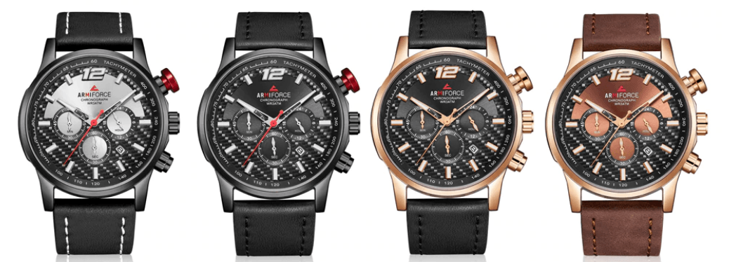 Mens Waterproof Sport Watch With Chronometers Day View And Cross-Matte Background Modern Man Watch Stevvex