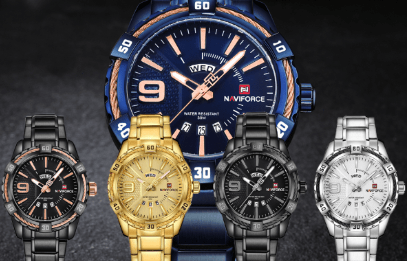 Men's  Luxury Stainless steal Waterproof Watch With Day And Date Display Unique Design Perfect Gift In Modern Metal Men  Wrist Watch Design - SJB-DIAMOND ELITES