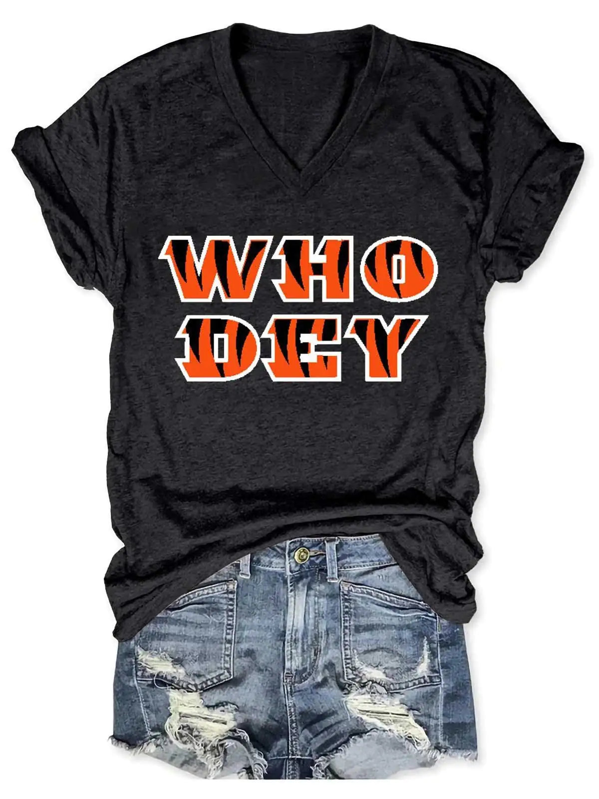 Women Who Dey V-Neck Shirt Pi-Mart