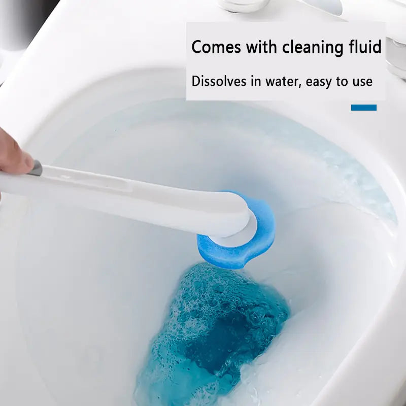 Disposable Toilet Brush Cleaner with Long Handle Bathroom Cleaning Brush Pi-Mart
