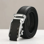 Genuine Leather Men's Belt with Automatic Buckle Pi-Mart