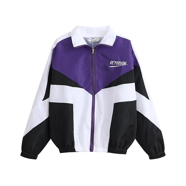 Men's Patchwork Embroidery Bomber Varsity Jacket Pi-Mart