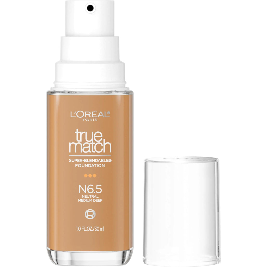 L’Oréal Paris True Match Super-Blendable Foundation Medium Coverage Liquid Foundation Makeup N6.5 Medium Deep 1 Fl Oz Lootquake LLC
