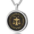 Libra Necklaces for Lovers of the Zodiac 24k Gold Inscribed